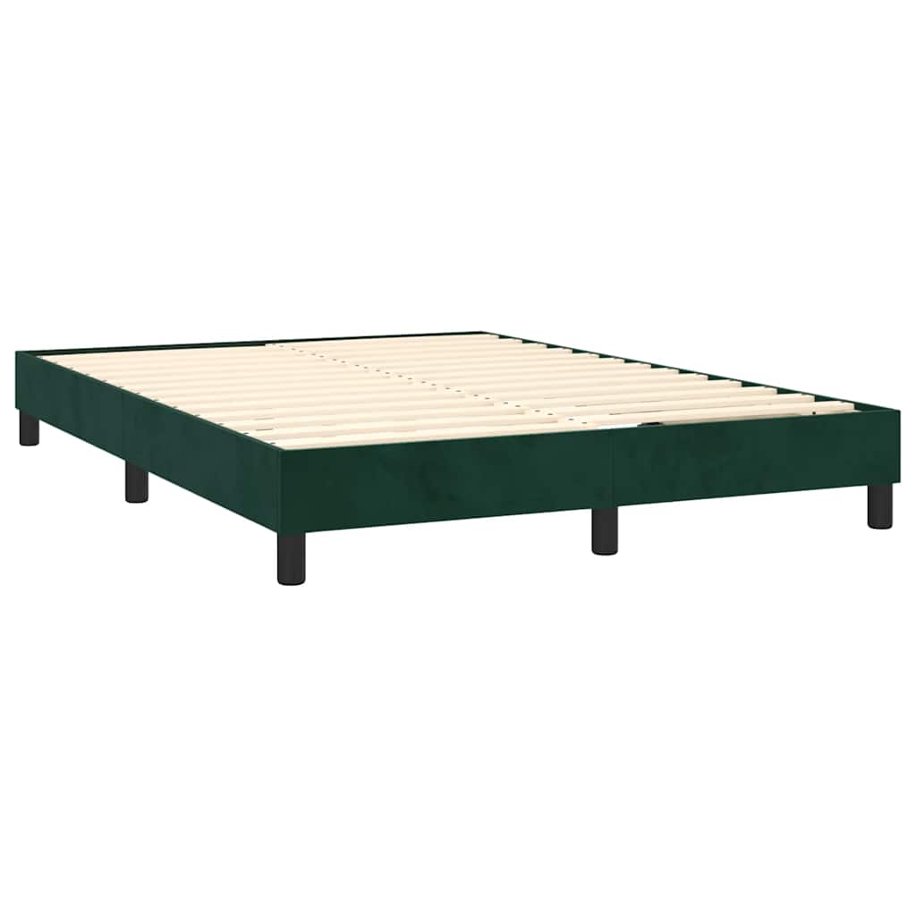 Sommier à lattes de lit et matelas Vert foncé 140x200cm Velours - XIOS