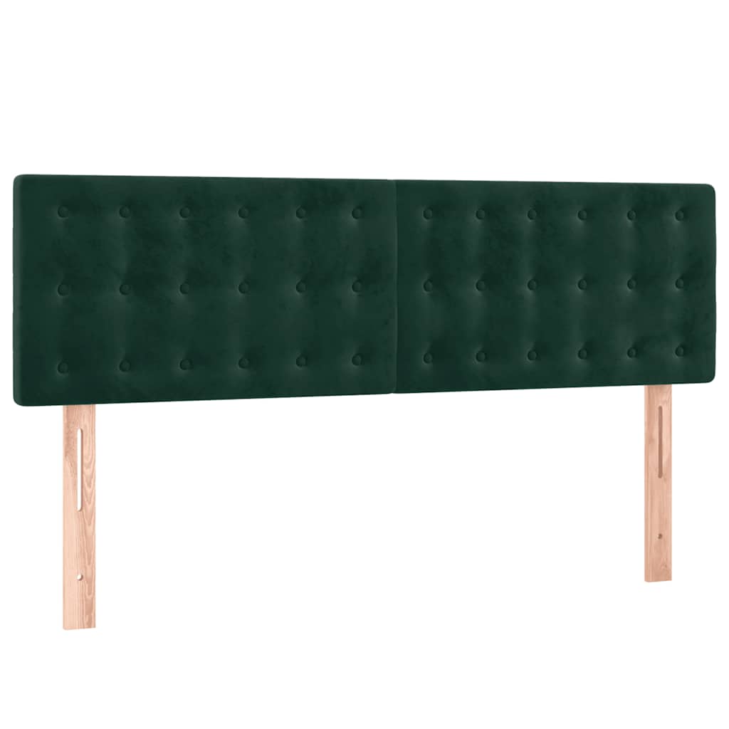 Sommier à lattes de lit et matelas Vert foncé 140x200cm Velours - XIOS