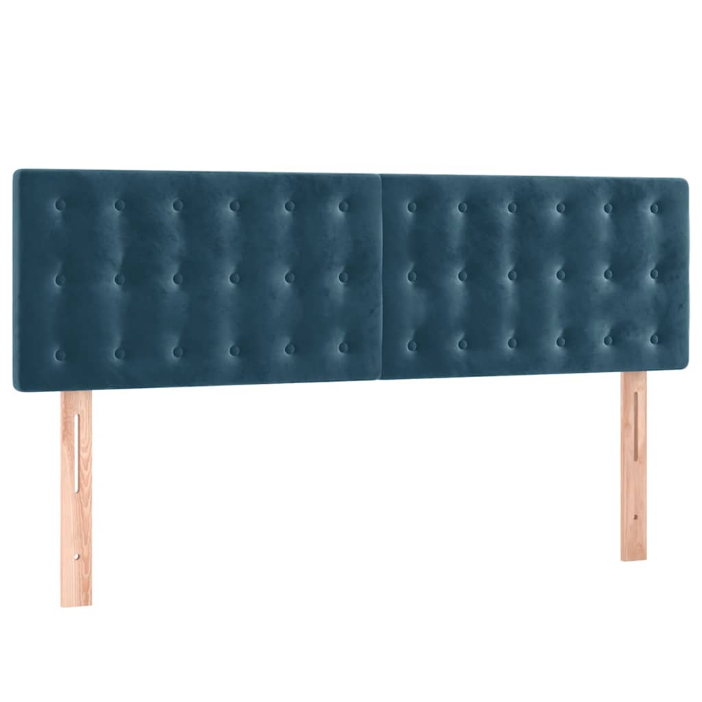 Sommier à lattes de lit et matelas Bleu foncé 140x200cm Velours - XIOS