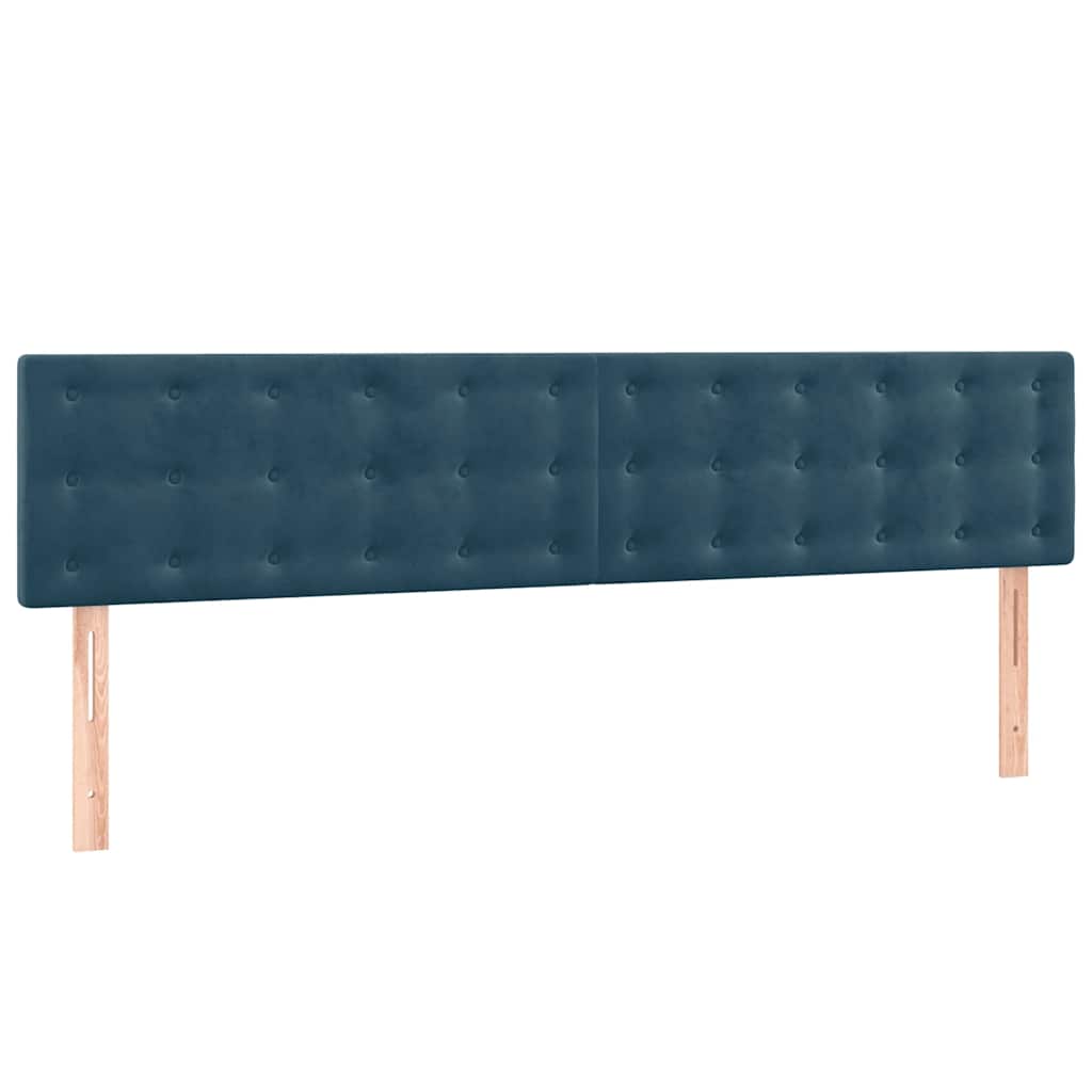 Sommier à lattes de lit et matelas Bleu foncé 160x200cm Velours - XIOS