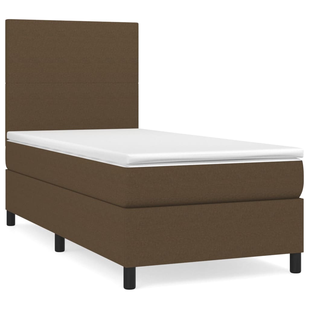 Sommier à lattes de lit avec matelas Marron foncé 100x200 cm - XIOS