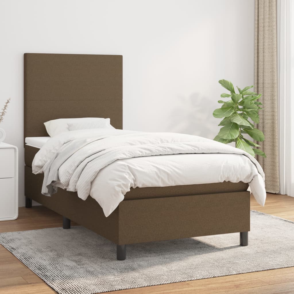 Sommier à lattes de lit avec matelas Marron foncé 100x200 cm - XIOS