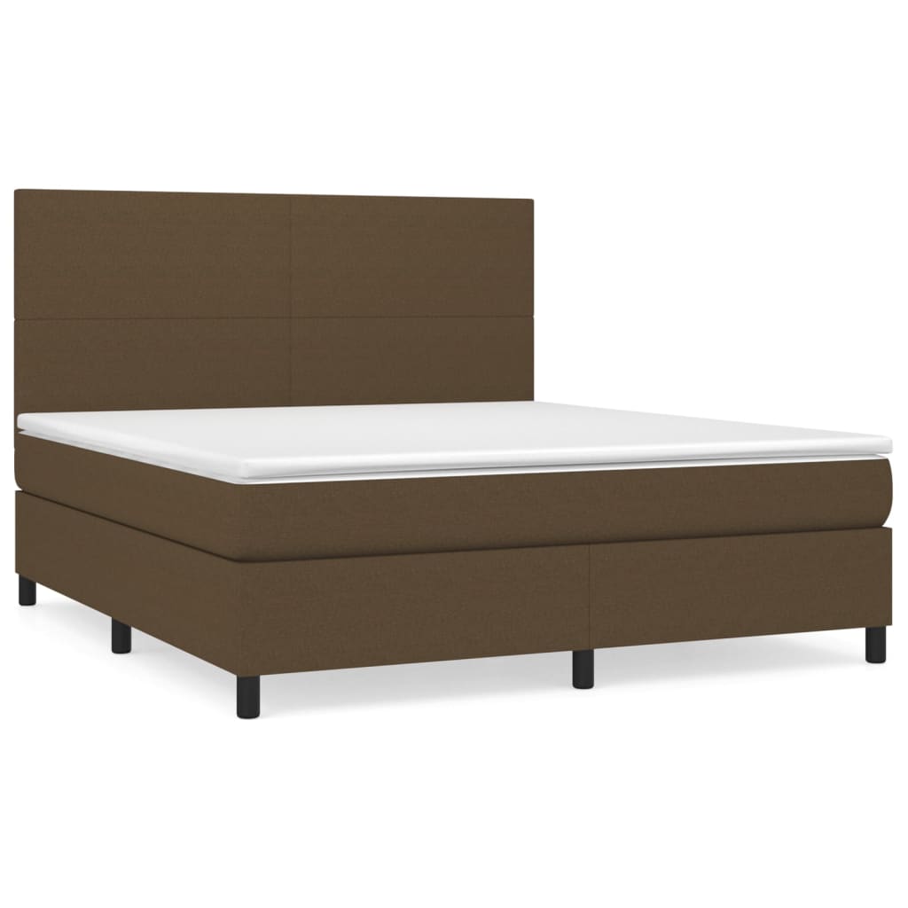 Sommier à lattes de lit avec matelas Marron foncé 180x200 cm - XIOS