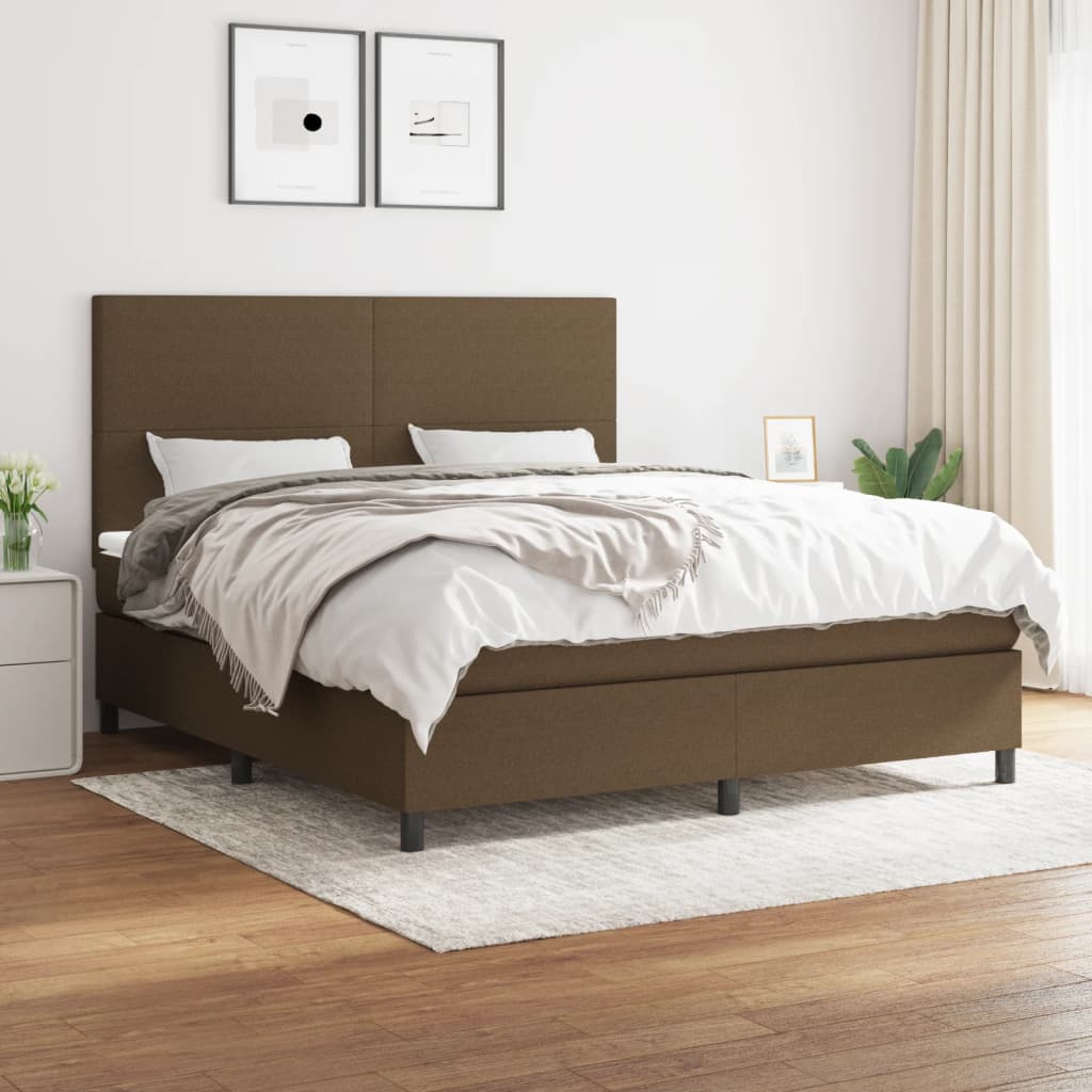 Sommier à lattes de lit avec matelas Marron foncé 180x200 cm - XIOS