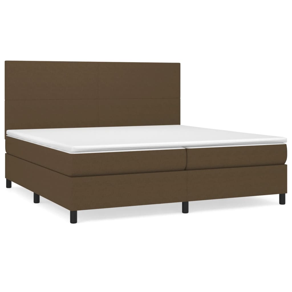 Sommier à lattes de lit avec matelas Marron foncé 200x200 cm - XIOS