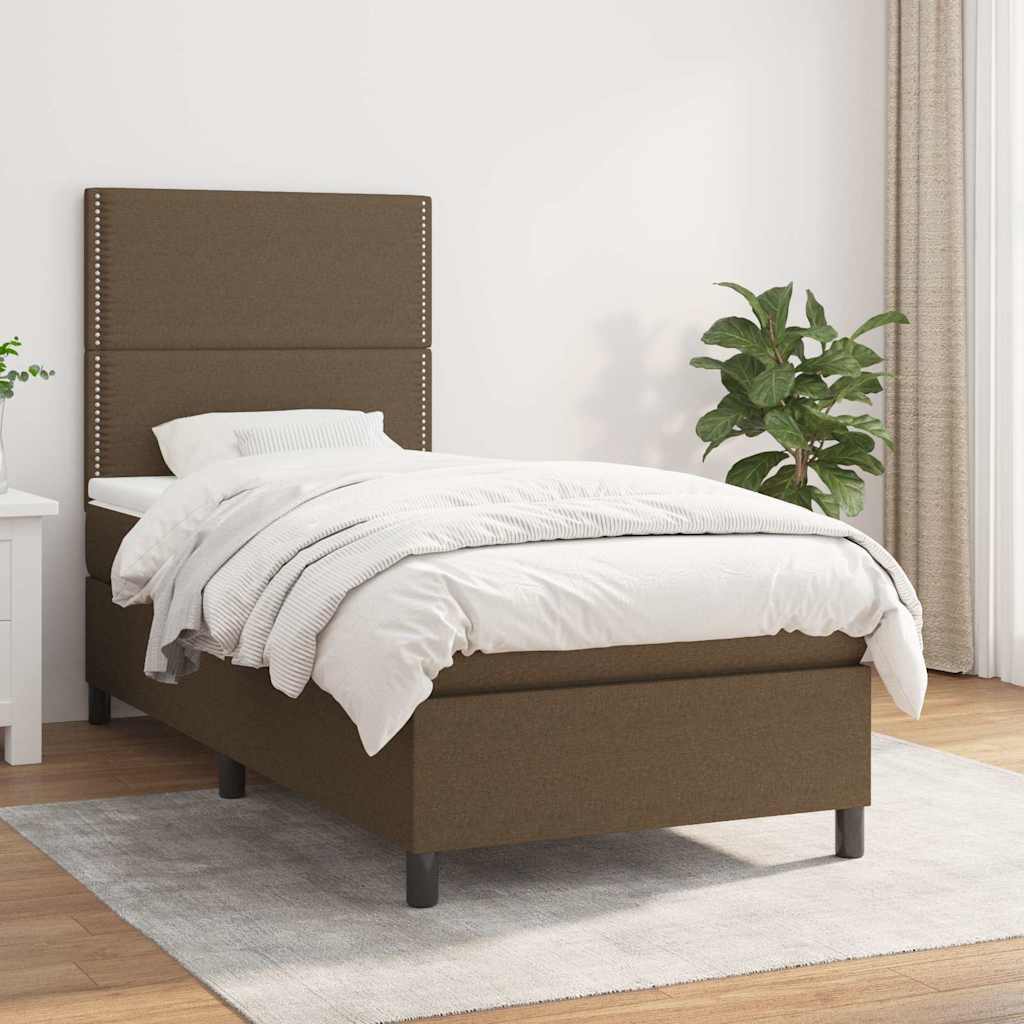 Sommier à lattes de lit avec matelas Marron foncé 90x190 cm - XIOS