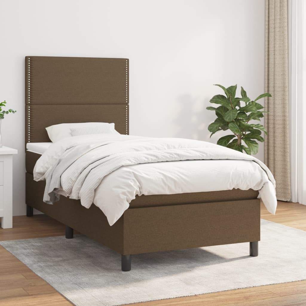 Sommier à lattes de lit avec matelas Marron foncé 90x200 cm - XIOS