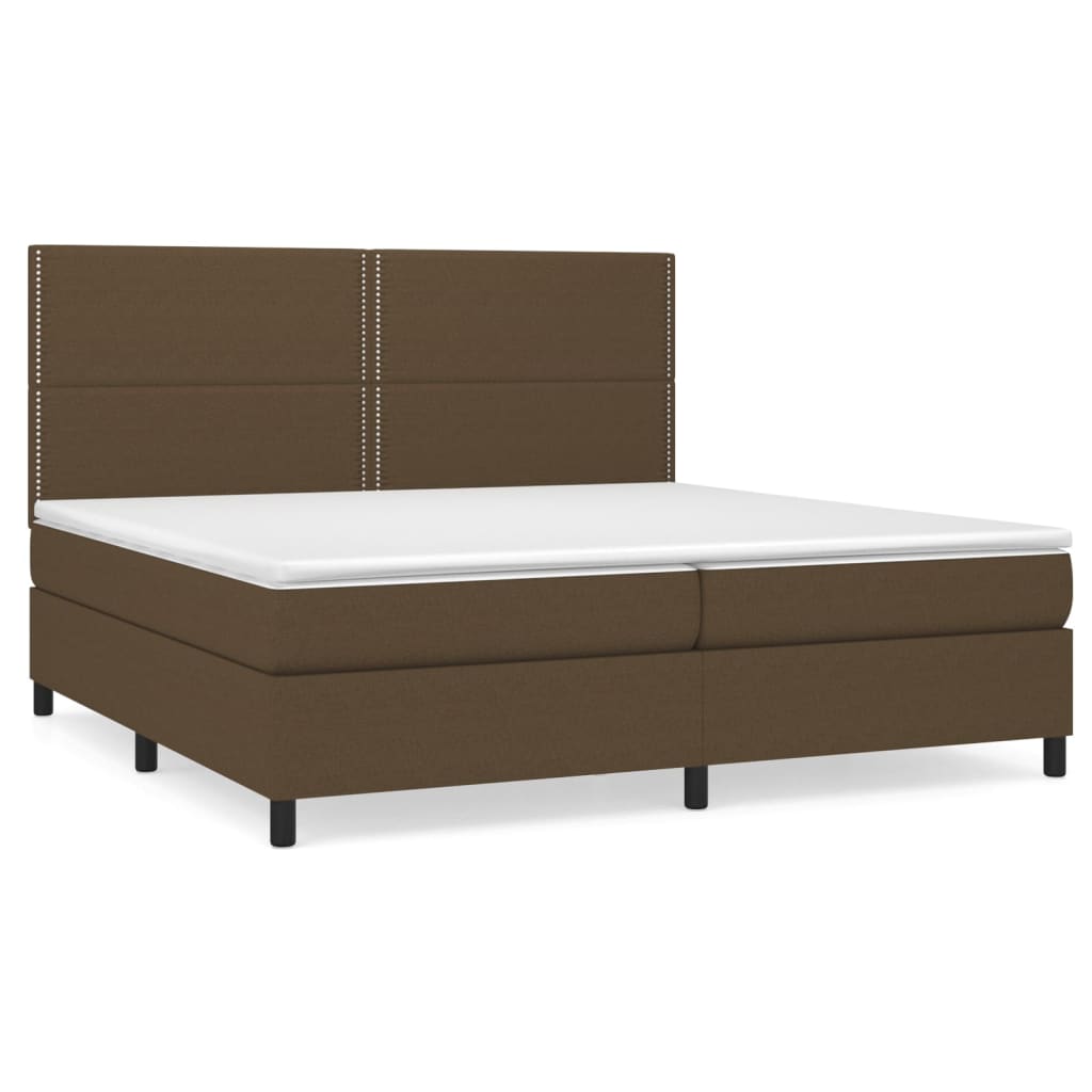 Sommier à lattes de lit avec matelas Marron foncé 200x200 cm - XIOS