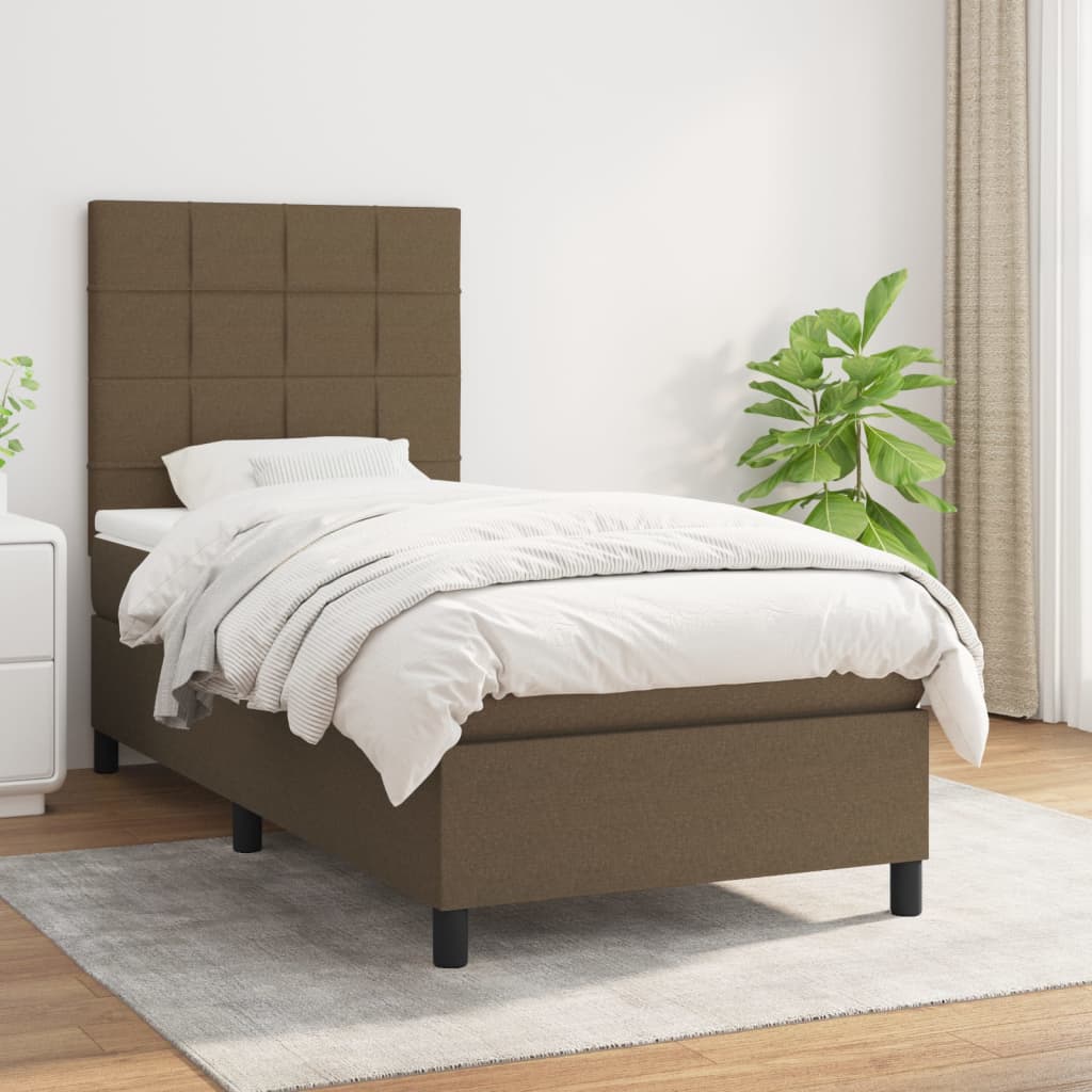 Sommier à lattes de lit avec matelas Marron foncé 90x190 cm - XIOS