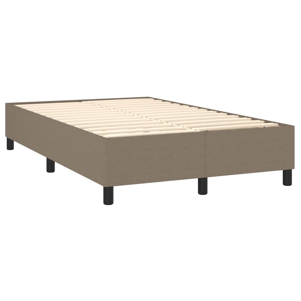 Sommier à lattes de lit avec matelas Taupe 120x200 cm Tissu - XIOS
