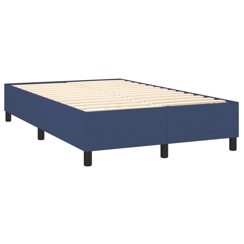 Sommier à lattes de lit avec matelas Bleu 120x200 cm Tissu - XIOS