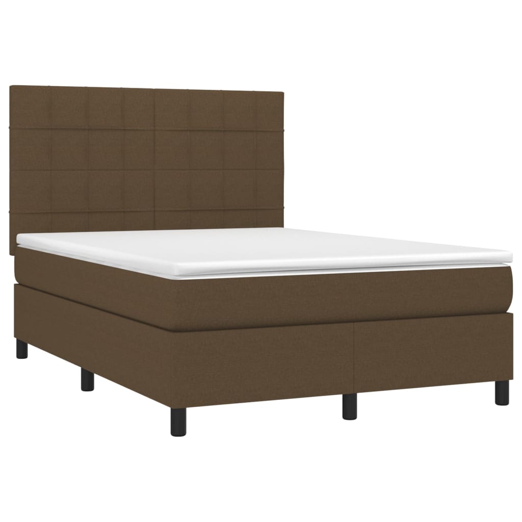 Sommier à lattes de lit avec matelas Marron foncé 140x190 cm - XIOS