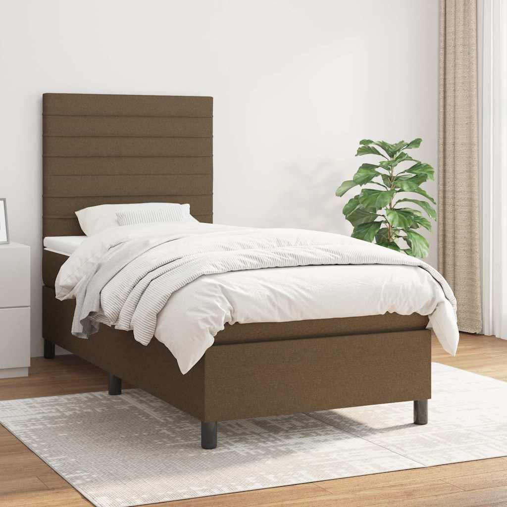 Sommier à lattes de lit avec matelas Marron foncé 90x200 cm - XIOS
