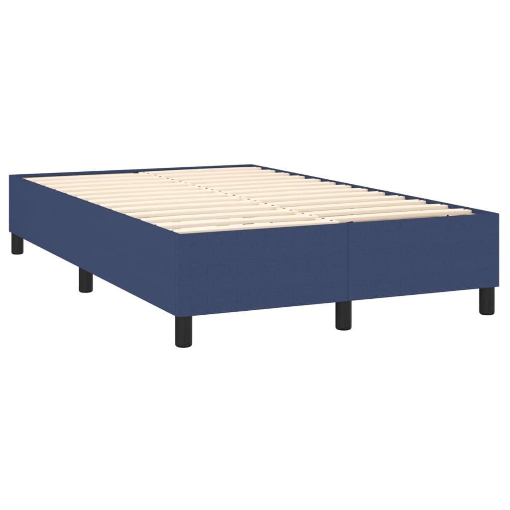 Sommier à lattes de lit avec matelas Bleu 120x200 cm Tissu - XIOS