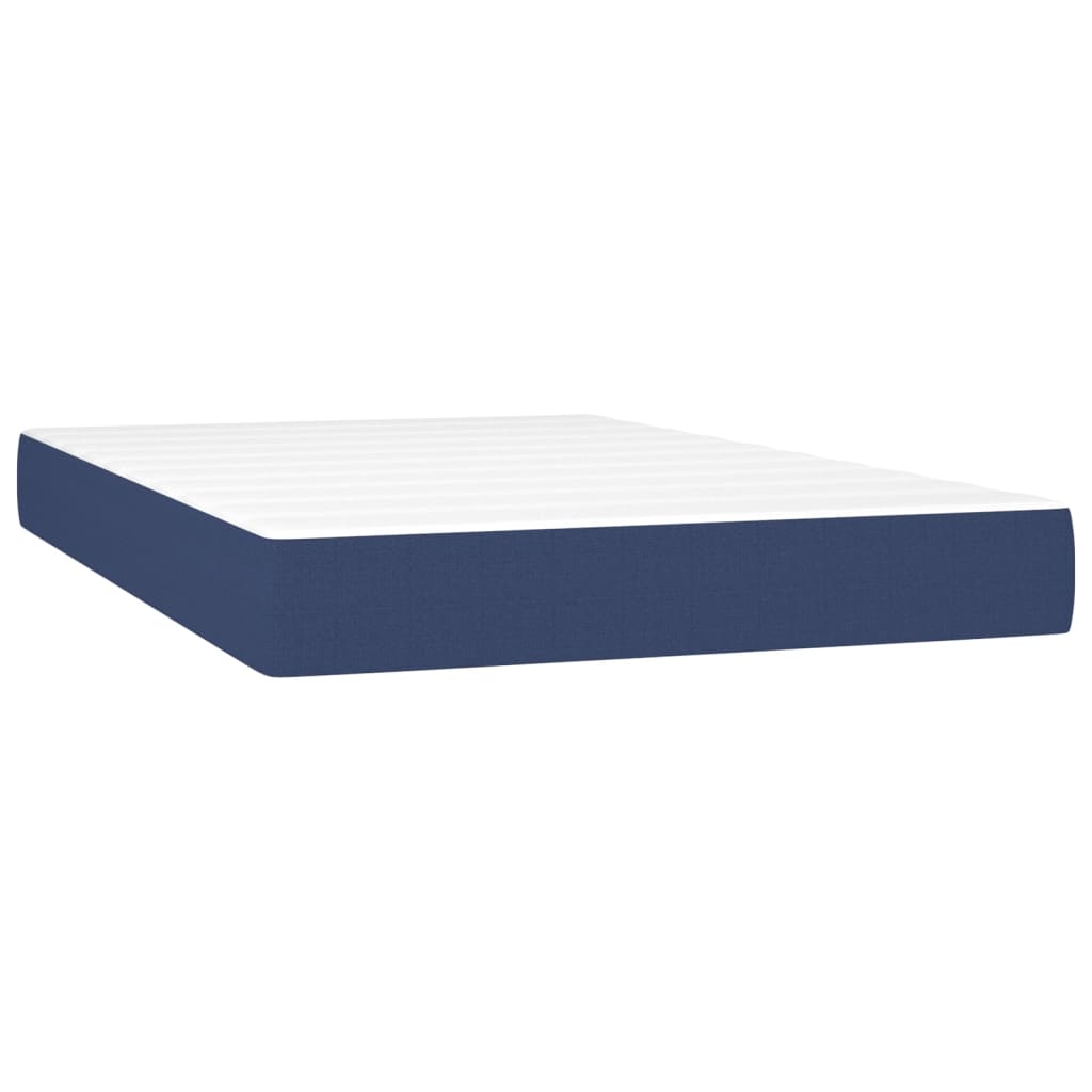 Sommier à lattes de lit avec matelas Bleu 120x200 cm Tissu - XIOS
