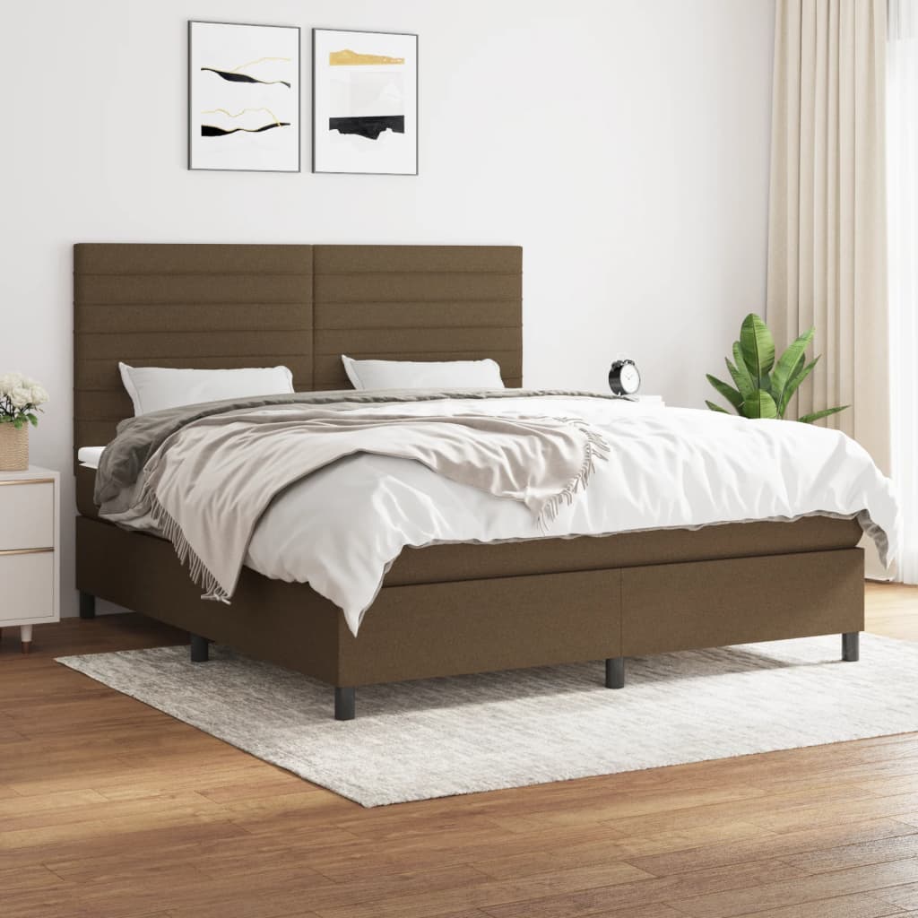 Sommier à lattes de lit avec matelas Marron foncé 160x200 cm - XIOS