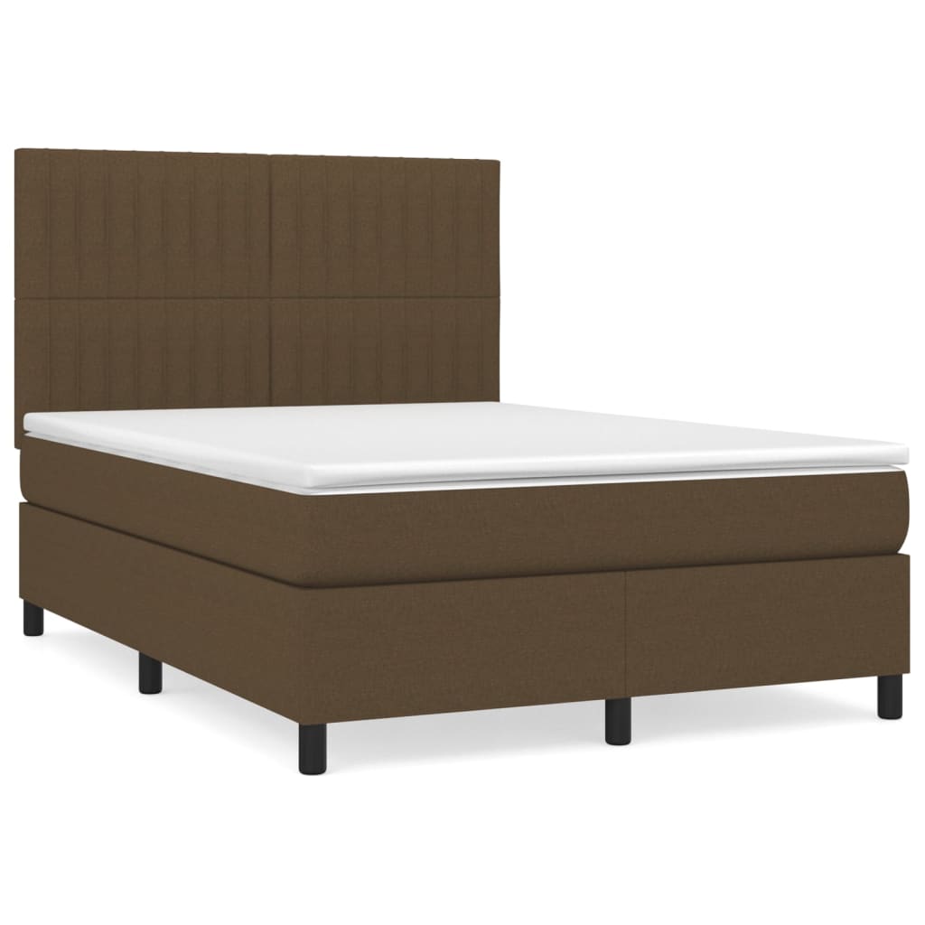 Sommier à lattes de lit avec matelas Marron foncé 140x190 cm - XIOS