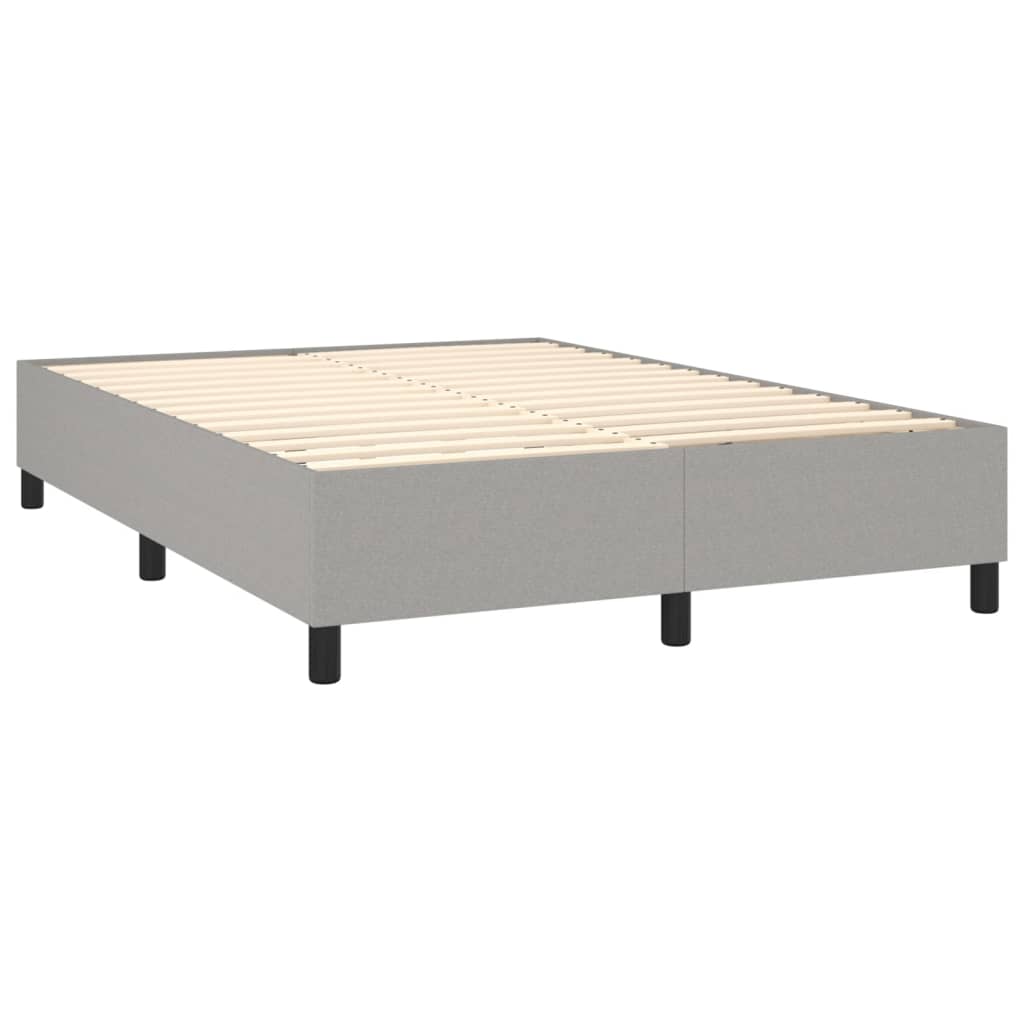 Sommier à lattes de lit avec matelas Gris clair 140x190cm Tissu - XIOS