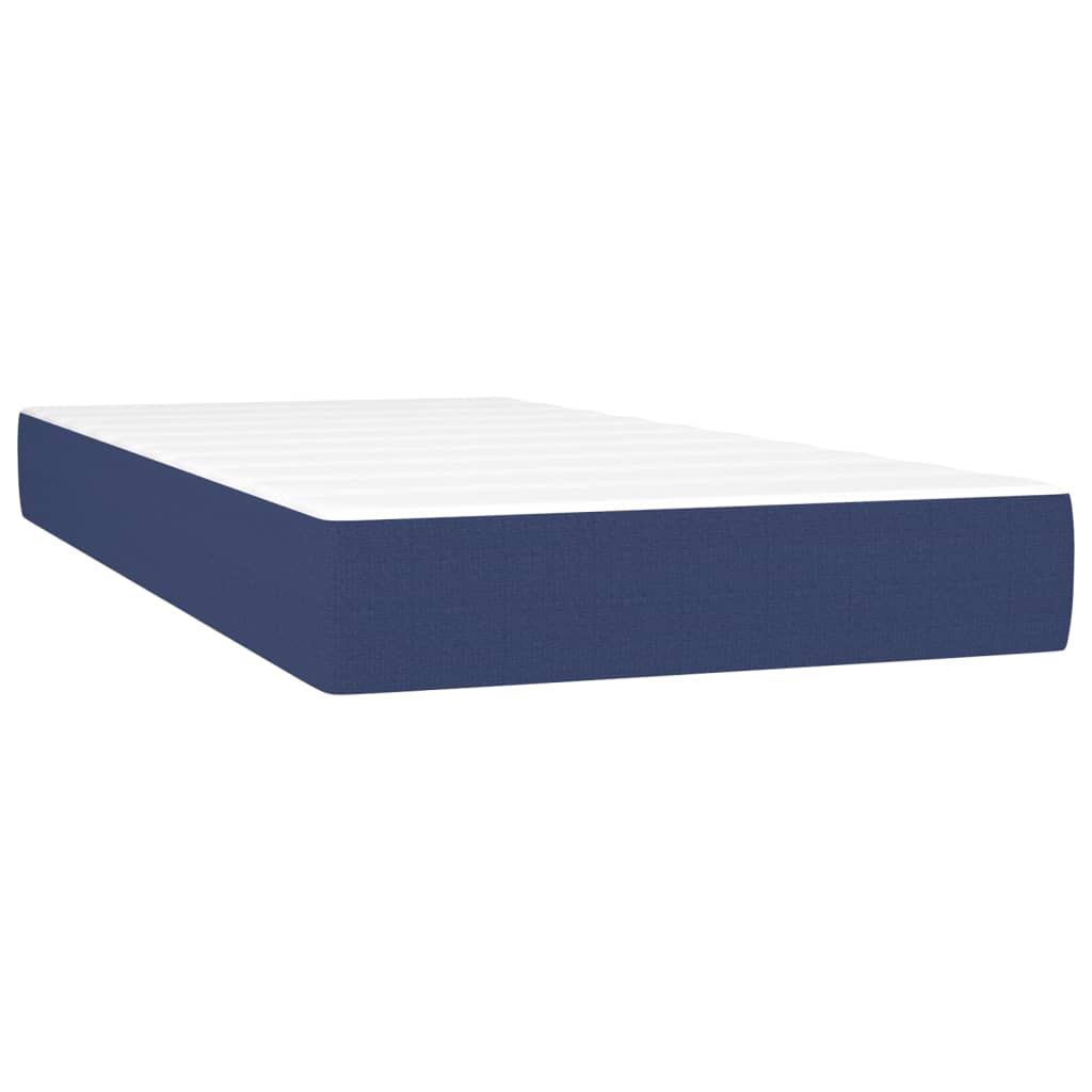 Sommier à lattes de lit avec matelas Bleu 90x190 cm Tissu - XIOS