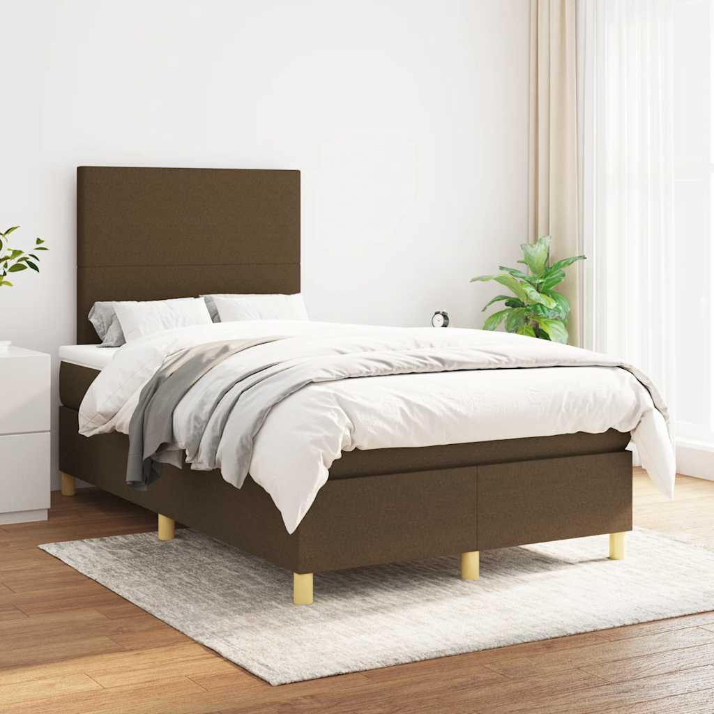 Sommier à lattes de lit avec matelas Marron foncé 120x200 cm - XIOS
