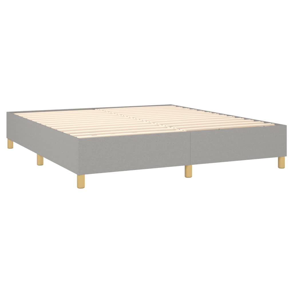 Sommier à lattes de lit avec matelas Gris clair 160x200cm Tissu - XIOS