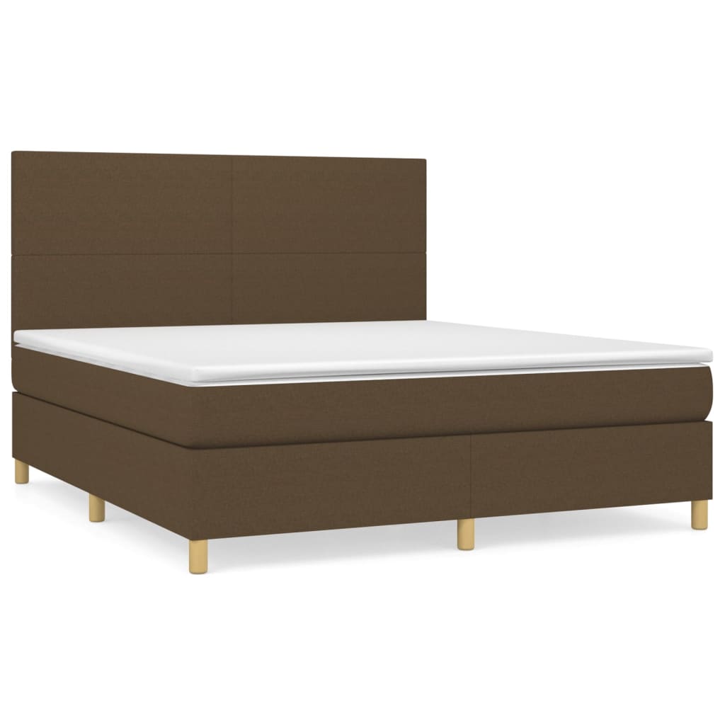 Sommier à lattes de lit avec matelas Marron foncé 160x200 cm - XIOS