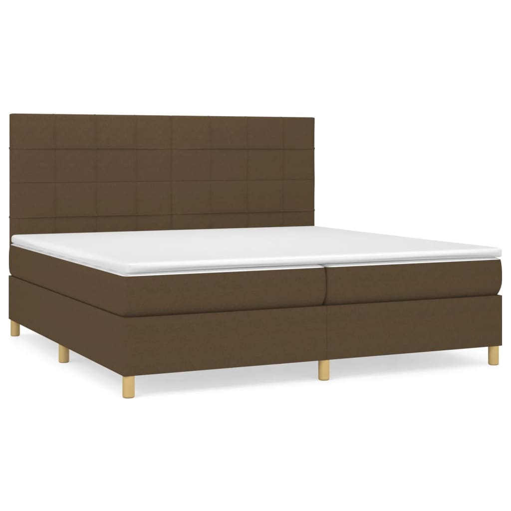 Sommier à lattes de lit avec matelas Marron foncé 200x200 cm - XIOS