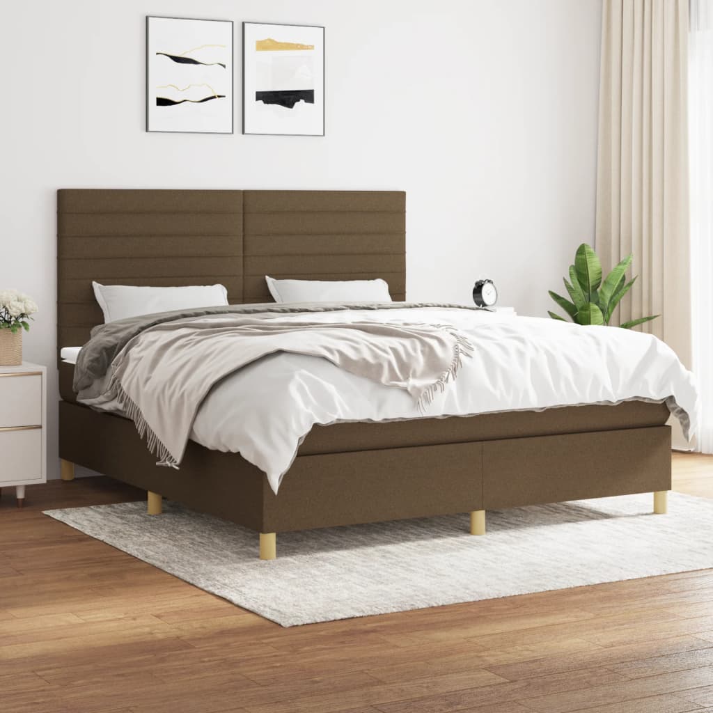 Sommier à lattes de lit avec matelas Marron foncé 160x200 cm - XIOS
