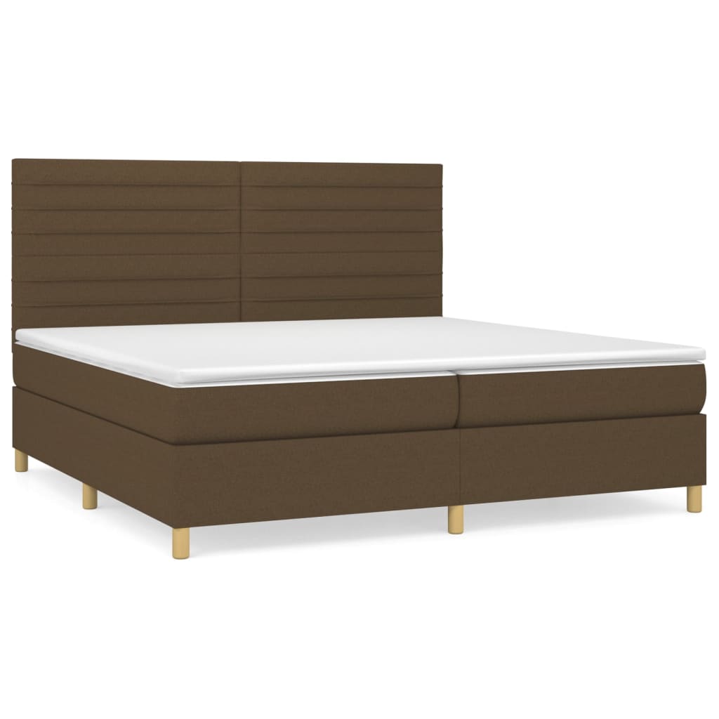 Sommier à lattes de lit avec matelas Marron foncé 200x200 cm - XIOS