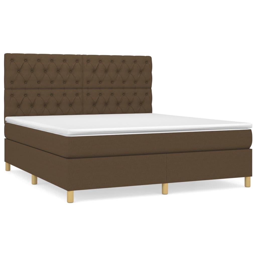 Sommier à lattes de lit avec matelas Marron foncé 160x200 cm - XIOS