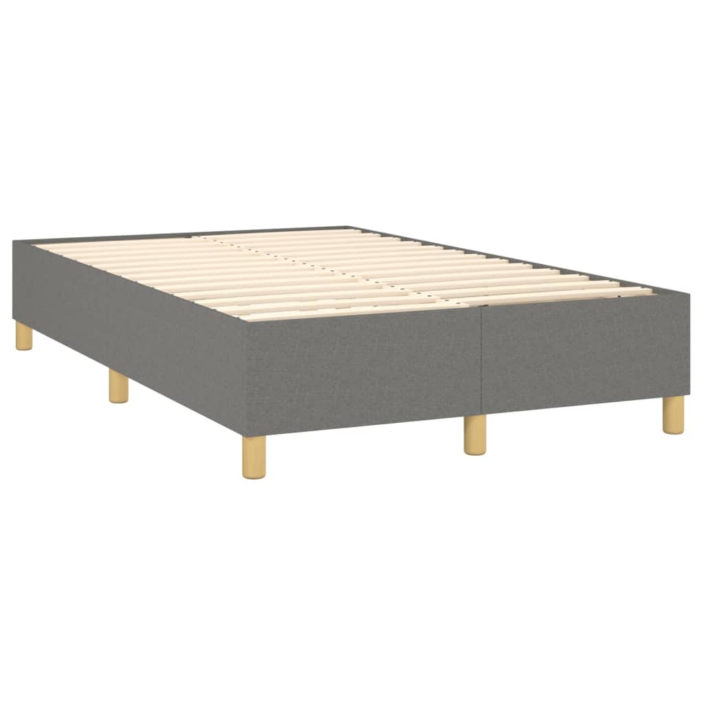 Sommier à lattes de lit avec matelas Gris foncé 120x200cm Tissu - XIOS