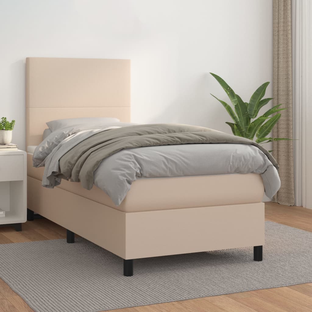 Sommier à lattes de lit avec matelas Cappuccino 100x200 cm - XIOS
