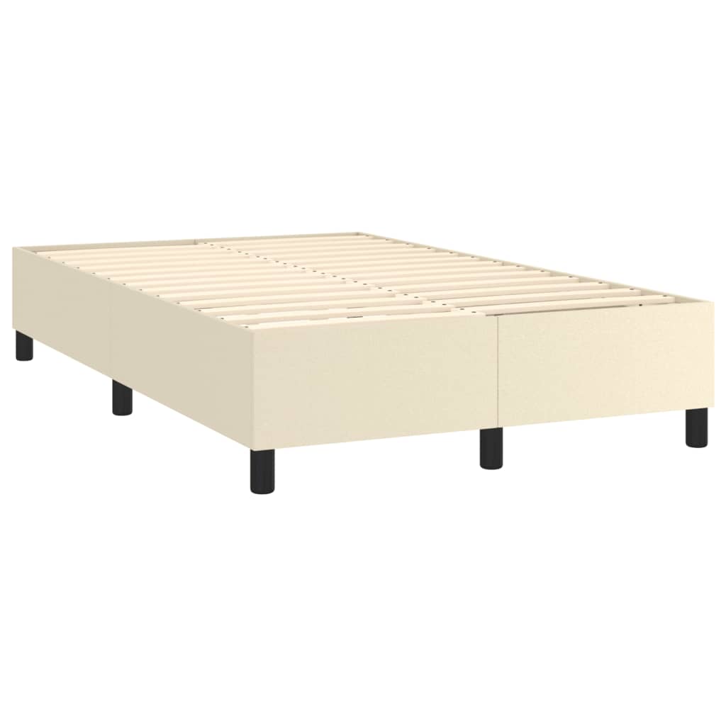 Sommier à lattes de lit avec matelas Crème 120x200cm Similicuir - XIOS