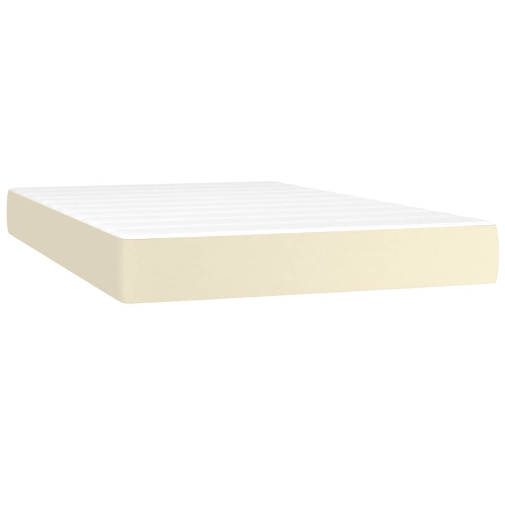 Sommier à lattes de lit avec matelas Crème 120x200cm Similicuir - XIOS