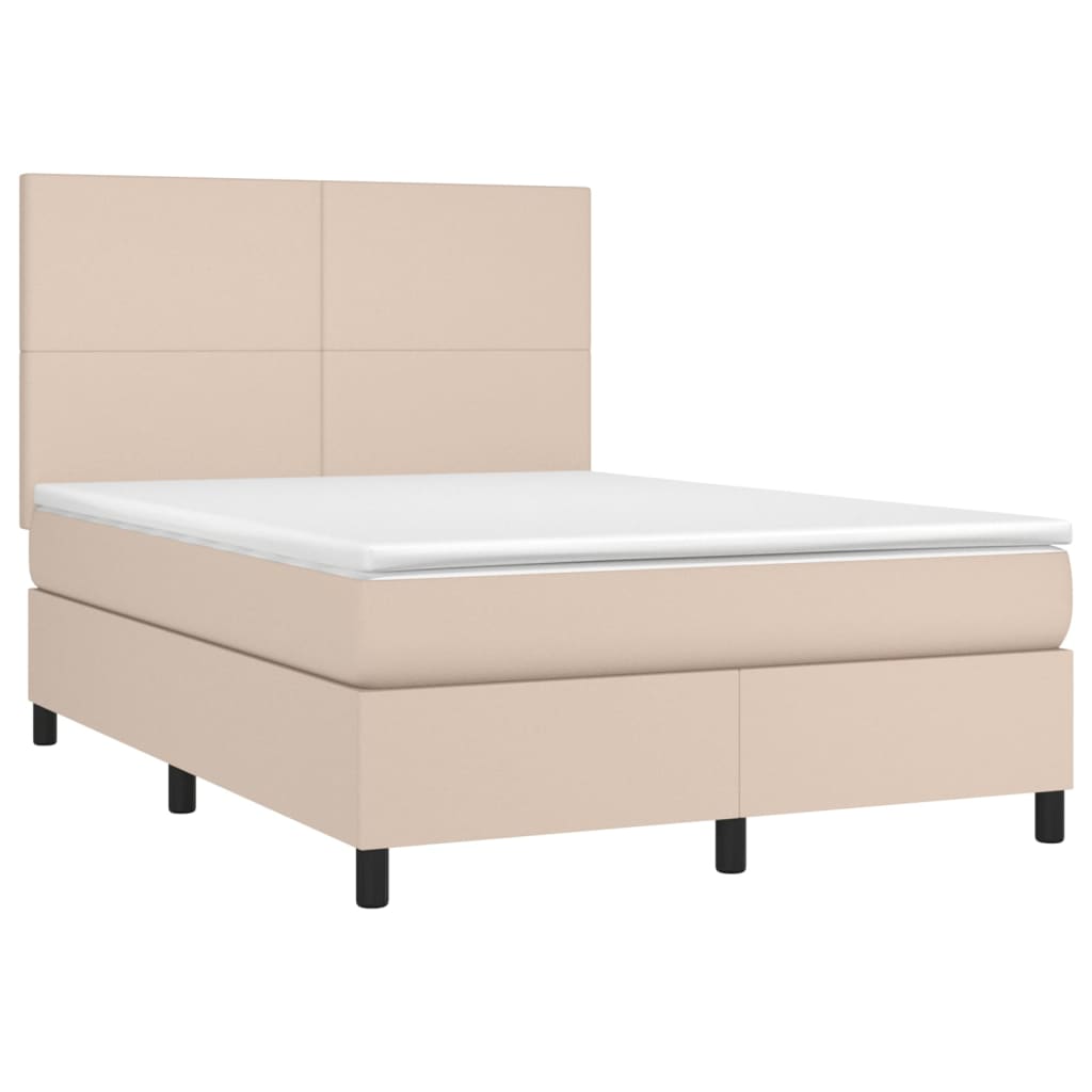 Sommier à lattes de lit avec matelas Cappuccino 140x190 cm - XIOS