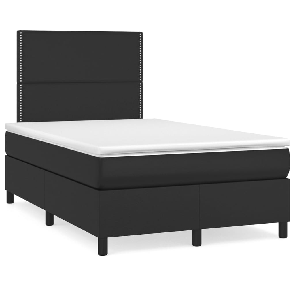 Sommier à lattes de lit matelas Noir 120x200 cm Similicuir - XIOS