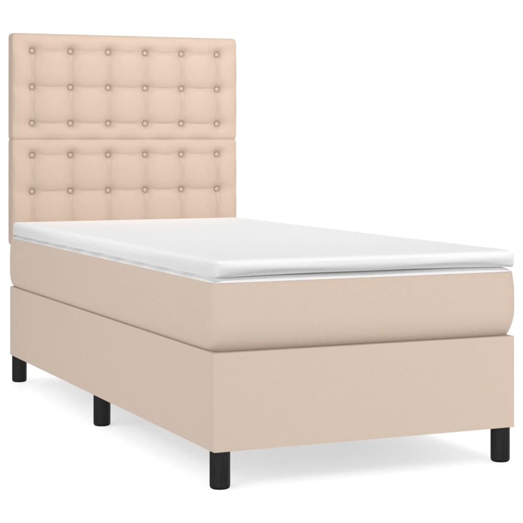Sommier à lattes de lit avec matelas Cappuccino 90x200 cm - XIOS