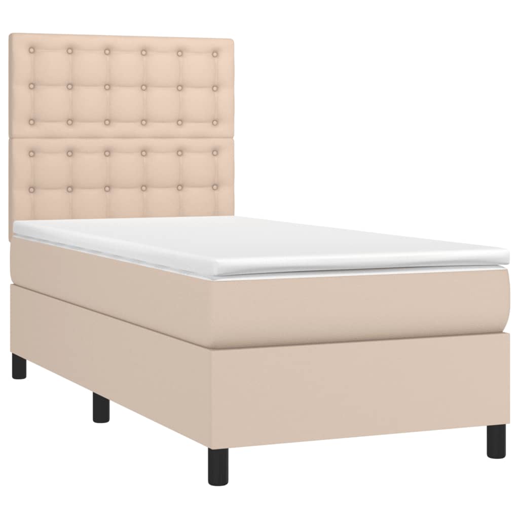 Sommier à lattes de lit avec matelas Cappuccino 100x200 cm - XIOS