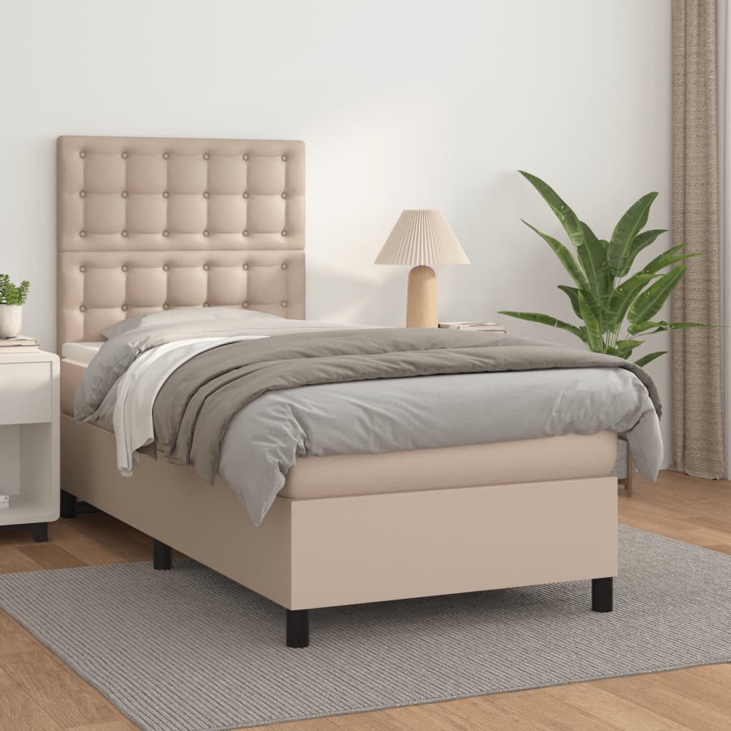 Sommier à lattes de lit avec matelas Cappuccino 100x200 cm - XIOS