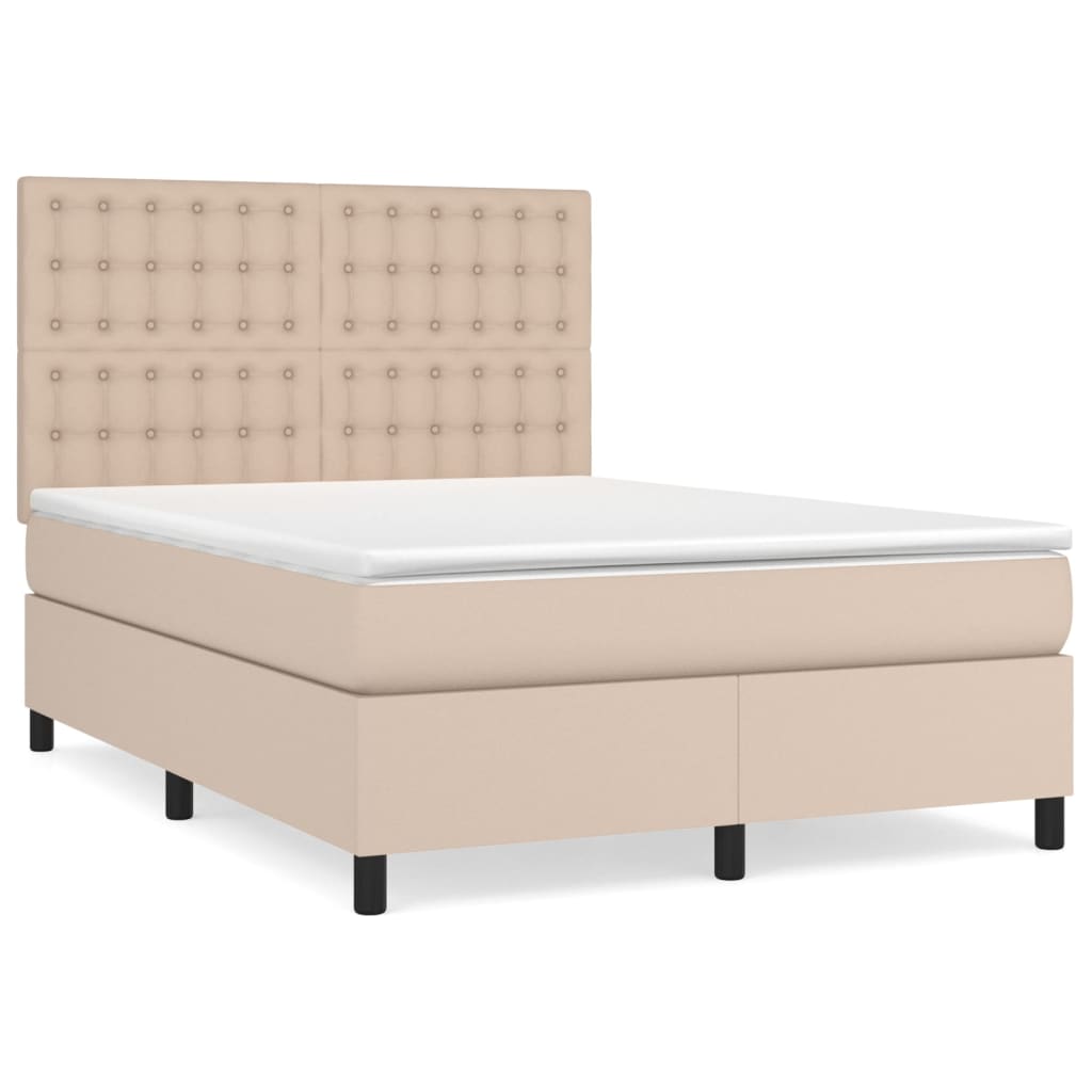 Sommier à lattes de lit avec matelas Cappuccino 140x190 cm - XIOS