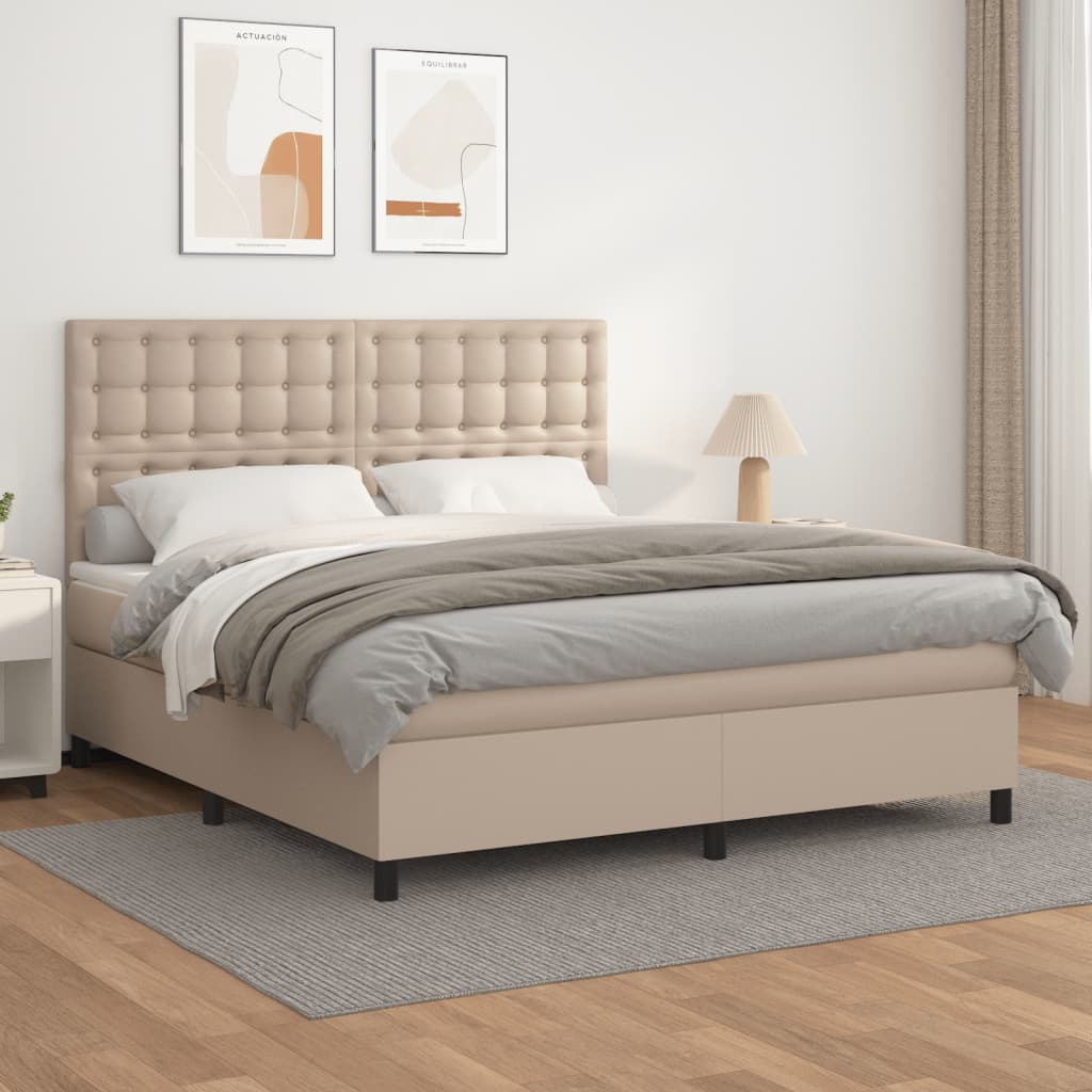 Sommier à lattes de lit avec matelas Cappuccino 160x200 cm - XIOS