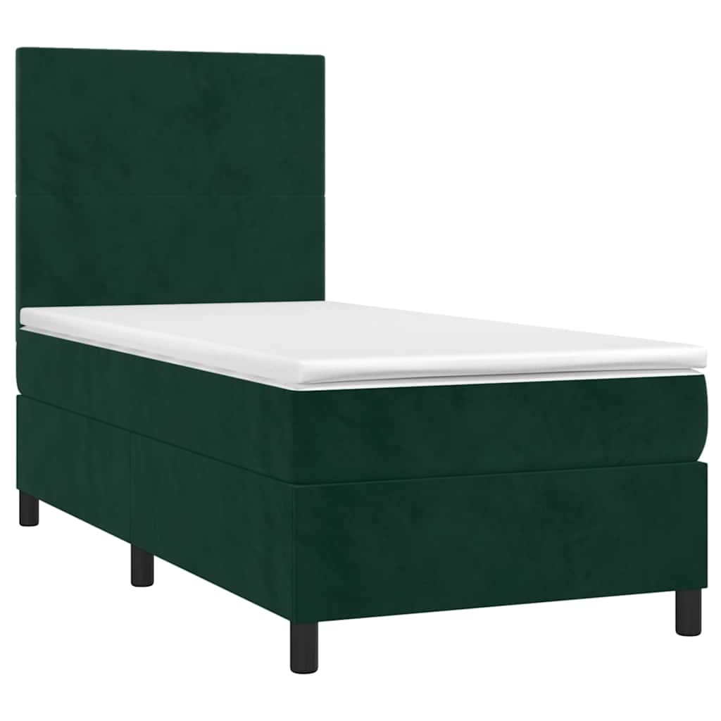 Sommier à lattes de lit et matelas Vert foncé 80x200 cm Velours - XIOS