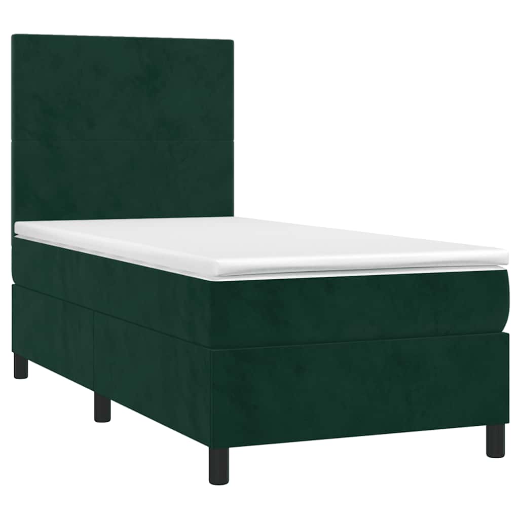Sommier à lattes de lit avec matelas Vert foncé 90x190 cm - XIOS
