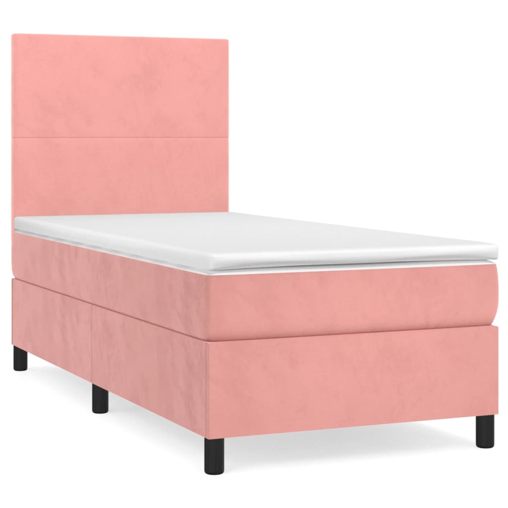Sommier à lattes de lit avec matelas Rose 90x190 cm Velours - XIOS