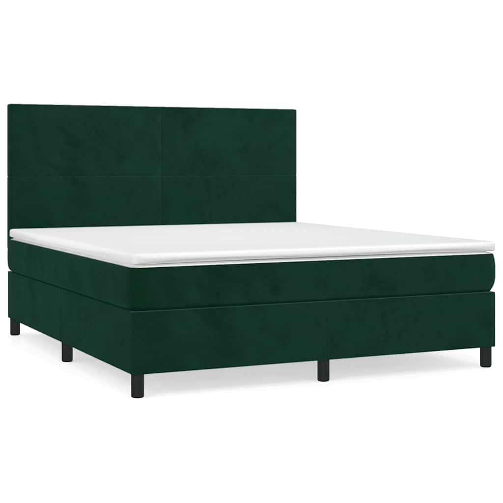Sommier à lattes de lit et matelas Vert foncé 160x200cm Velours - XIOS