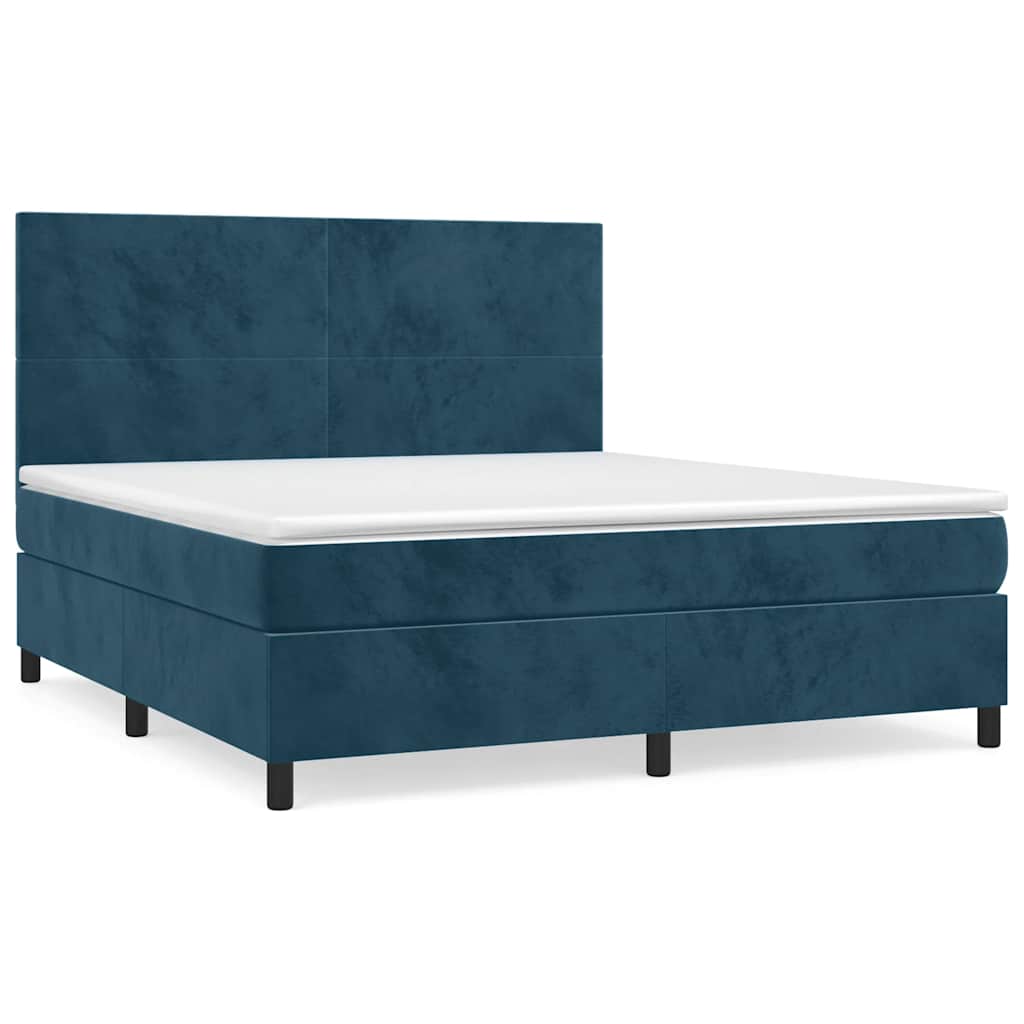 Sommier à lattes de lit et matelas Bleu foncé 160x200cm Velours - XIOS Store SNC