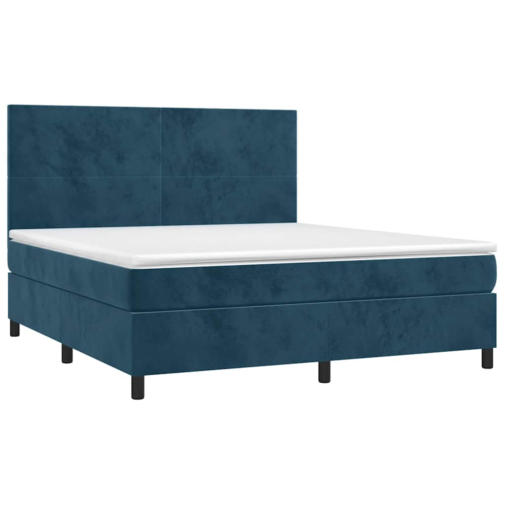 Sommier à lattes de lit et matelas Bleu foncé 160x200cm Velours - XIOS Store SNC
