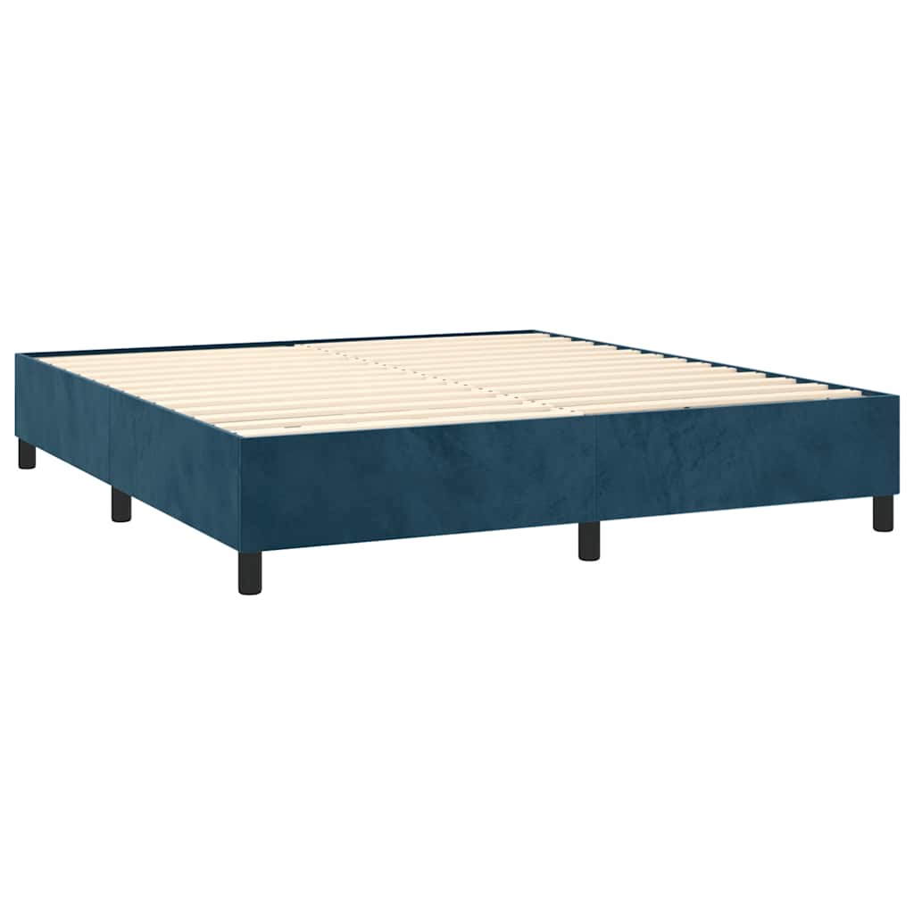 Sommier à lattes de lit et matelas Bleu foncé 160x200cm Velours - XIOS Store SNC