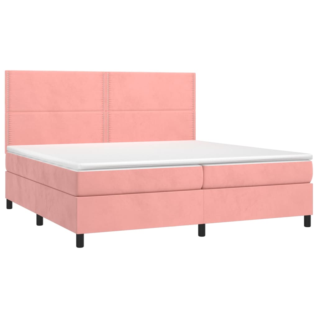 Sommier à lattes de lit avec matelas Rose 200x200 cm Velours - XIOS