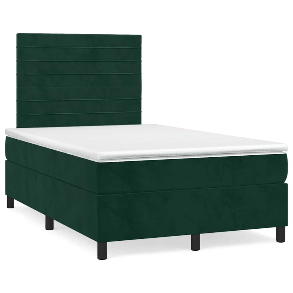 Sommier à lattes de lit et matelas Vert foncé 120x200cm Velours - XIOS